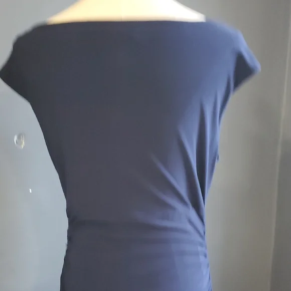 Lauren Ralph Lauren Elegant Navy Midi  Dress - Picture 9 of 12